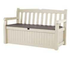 Chalet-Jardin 12GARDENBENCH - Cassapanca in resina e polipropilene, 265L, colore: Beige/Marrone