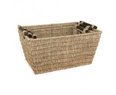 ARPAN - Cesta portatutto in vimini intrecciato, con fodera interna, disponibile in 5 colori, varie misure disponibili, marrone, medium