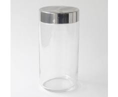 Alessi Julieta Barattolo Ermetico in Vetro con Coperchio, Argento, 10.5 cm