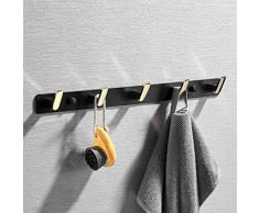 BLOSSS Appendiabiti da Parete Gancio appendiabiti dietro la porta, appendiabiti da parete for cucina, bagno, ripostiglio senza cuciture, appendiabiti (Size : 5 hooks)