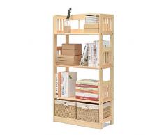Librerie Bookshelf Portariviste Legno Massello Bambini Semplice da Terra Combinata in Pino Scaffale di Stoccaggio Moderno Semplice Rack di Registro Multistrato