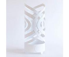 Arti & Mestieri Optical - Porta Ombrelli di Design 100% Made in Italy - in Ferro, 53 x 54 cm - Bianco Neve