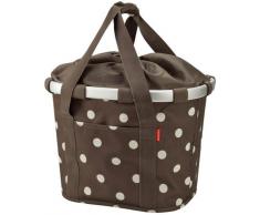 KLICKfix, Cestino da bicicletta, Marrone (Mocha Dots), 35 x 28 x 5 cm