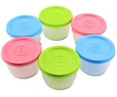 GMMG Contenitori Salvafreschezza con Coperchio 8 Pezzi Tazze per Salsa Contenitori per Condimenti Contenitori Cibo (90ml)