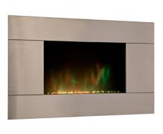 CheminArte 044 Cheminée électrique décorative pure inox color style Acier Argent