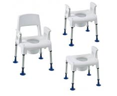 Chaise de toilettes percée modulable Pico Commode Aquatec - INVACARE