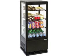 Casselin - cvr78ln - Mini vitrine réfrigérée à poser 78l noir