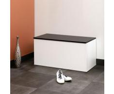 Symbiosis 4007A2176A00 Contemporain Coffre Banc à Chaussures Noir/Blanc 89 x 39,2 x 43,2 cm