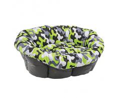 Coussin Ferplast pour Chien et Chats Coussin Sofa 6 Coussin de Rechange Rembourré pour Corbeille en Plastique, Coton Doux Lavable, Réglable avec Cordon Élastique, 73 X 55 X H 27 cm Gris