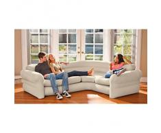 INTEX Canapé d’angle gonflable Gris 257cm x 203cm x 76cm