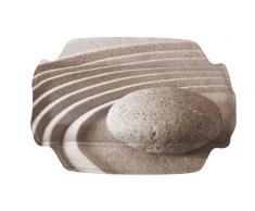 Kleine Wolke 5361271008 Coussin tête Pebble, pour baignoire, Taupe 32 x 22 cm