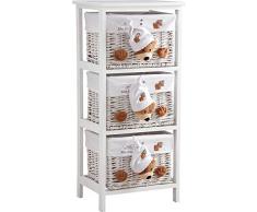 Commode pour enfant 3 tiroirs ourson en bois et osier