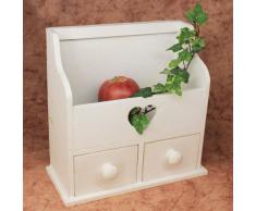 DanDiBo Commode Mini commode avec 2 tiroirs 12236 Etagère 28cm Coffret à bijoux Shabby Etagère