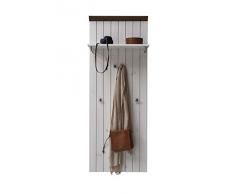Steens Group 3176800269001F Penderie Murale en Bois Blanc/Marron/Gris 52 x 7 x 144 cm