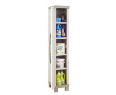 KIS 2096730361 Armoire haute 1 porte Gris clair/Taupe