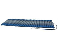 Matelas Thai 1 p., tapis, appoint, détente, repos, gym, méditation, yoga, plage, piscine, fabriqué en Thaïlande, Bleu/gris motif blanc (82613)