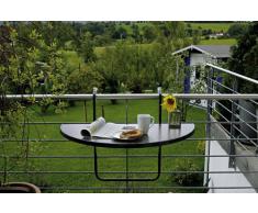 Best Butler 36501550 Table de balcon demi lune à suspendre Anthracite 100 x 50 cm