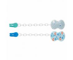 Chicco Attache Sucette Chaînette Physio (1 Unité) Bleu 0 mois-Modèle aléatoire
