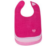 BIECO Set de 4 Bavoirs Pratiques pour Bébé Rose Vif