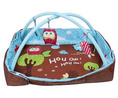 Ludi Tapis D'Eveil Rectangle "Chouette Bleu"