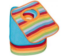 BIECO Le lot de 6 bavoirs doublés de plastique bavoir bébé, multicolore