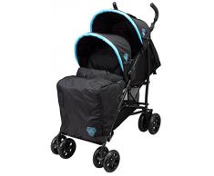 Bambisol Poussette Canne double Noir Turquoise