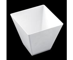 25 VERRINES PLASTIQUE CARRÉES - BLANC