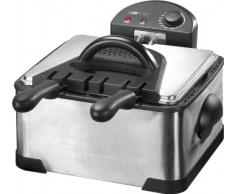 Clatronic FR 3195 Friteuse Acier Inox 2 Boites Amovible 4 L 2000 W