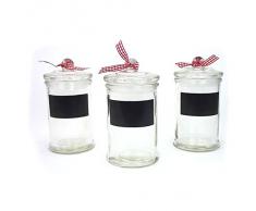 Bocal en verre - De conservation - lot de 3