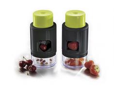 Ibili 793300 Dénoyauteur de Cerises Coupe-Fraises Plastique/Inox