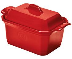Emile Henry Eh349791 Terrine Grande + Presse Céramique Rouge Rouge Grand Cru, 23,5 X 15 X 12 cm