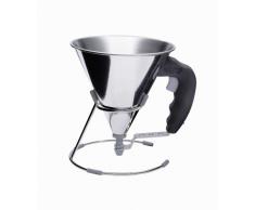 De Buyer 3353.00 'Kwik' Mini Entonnoir à Piston Inox - Noir - 0,8L - Diamètre 15 cm