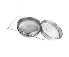 Passoire du Miel Double en Acier Inoxydable Outil Filtre pour Apiculture