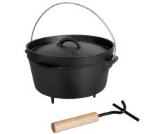 Esschert Design Marmite en fonte type four hollandais pour foyer ouvert avec ustensile soulève-couve