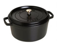 Staub 1102825 Cocotte Ronde Noir Mat 28 Cm