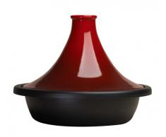 Le Creuset, Tajine en Fonte Émaillée, Ronde, Ø 27 cm, Compatible avec Toutes Sources de Chaleur (Induction et Four inclus), 4.02 kg, Cerise