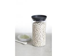 Brabantia 298264 Bocal Empilable 1,1 L Verre Gris Foncé 10,4 x 10,4 x 20,2 cm