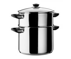 Beka 12030244 Polo Couscoussier + couvercle verre en acier inoxydable 24 cm