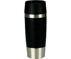 Emsa 513361 TRAVEL MUG, Mug isotherme fermeture par pression Quick Press, 100% hermétique, silicone, 360 ml, Noir