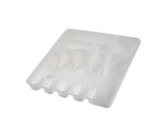 OKT 2053760 Rangement des Couverts fermé avec 7 compartimens en Transparent, Plastique, 39,5 x 37 x 5 cm
