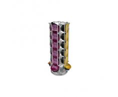 Capstores 50.48574 Tavolaswiss Porte capsules rotatif pouvant contenir 24 capsules Dolce Gusto Acier chromé