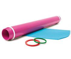 Silikomart 70.300.19.0069 RP00 Rouleau à Pâtisserie avec 3 Anneaux Plastique Fuchsia
