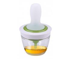 Pinceau en silicone avec Bol en verre - Pinceau en silicone avec fonction compte goutte(pipette) - pinceau de cuisine