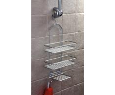 Étagère de douche à suspendre Chromé 25 x 43 cm