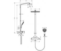Hansgrohe 27112000 Ensemble de douche Raindance Select 360 avec pommeau 380 mm Chromé