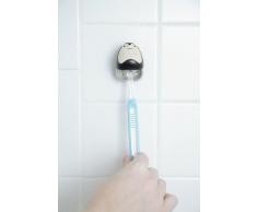 Kikkerland Porte-brosse à dent en forme de hérisson ABS vinyle sans phtalates Gris