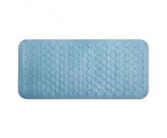 Tapis de bain casa pura® Victoria antidérapant | pour baignoire, douche - 3 coloris | sans PVC/latex - fonction antiglisse | taille 35x75cm, bleu clair