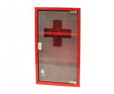 Zeller 18468 Armoire à pharmacie en métal rouge, 25 x 12 x 45 cm
