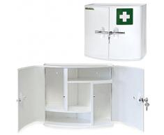 LEINA-WERKE Armoire à pharmacie Sani Cab 2 portes Livrée vide Blanc