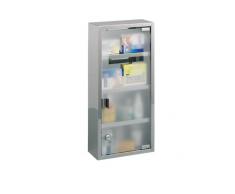 Zeller 18112 Armoire à pharmacie en acier inoxydable, 27 x 12 x 57 cm